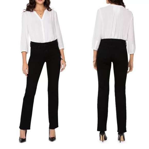NYDJ Petite Straight Leg Ponte Knit Pant High Rise Slimming Lift Tuck Technology - Picture 1 of 10